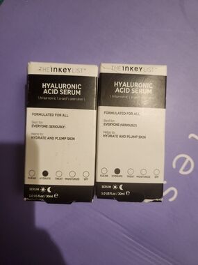 New 2 Boxes The INKEY List Hyaluronic Acid Hydrating Serum 1oz Each